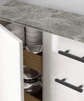 30 Piece 3 Inch Black Cabinet Pulls Square Stainless Steel Handles With Screws For Kitchen Cabinets, Bathroom Vanities, And Drawers