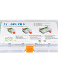 Solid Choice Tool Free Lever Wire Nuts Fifty Piece Compact Splicing Connector Assortment With Rugged Case, clear connectors in case.