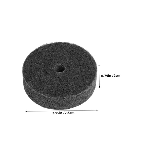 Heavy Duty Nylon Polishing Wheels Set With 10mm Hole, 75mm diameter, dark grey nylon pad for metal and stone grinding.