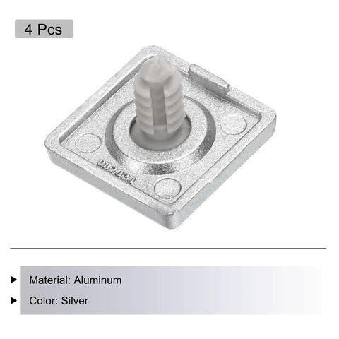 4 Pack Aluminum Extrusion End Caps For T Slot Frames 20x20mm Silver 7mm Diameter, 2020 EU Standard Fit For DIY Industrial Projects And Robotic Frame Builds, silver aluminum cap