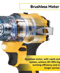 Badass Brushless Drill Driver Compatible With DeWalt 20V Batteries showing internal brushless motor design and cooling system.