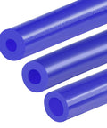 Blue Vacuum Silicone Tubing Hose For Engine High Temperature with thick wall, showing three different inner diameters.