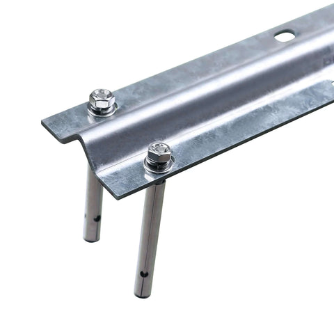 12 Foot Galvanized Inverted V Track Kit With Three 4 Foot Tracks And Mounting Hardware Heavy Duty Steel Rail for Sliding Gates