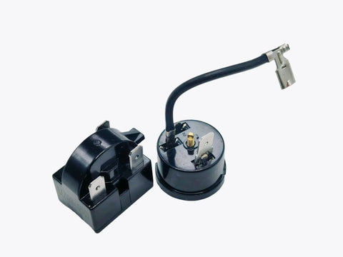 One Fifth Horsepower Compressor Thermal Overload Protector And 15 Ohm Start Relay Replacement Part For Portable Freezers Car Fridges