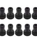 10-pack Push To Connect Quick Connect Nipple Adapter, black plastic hose connectors for power washers, boats, RVs, and nozzles.