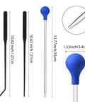 Axolotl Aquarium Feeding Kit With Coral Feeder Tube And Straight And Curved Tweezers, Stainless Steel Tools For Easy Feeding And No-Fuss Tank Cleanup, 3 Piece Set, 27cm and 35cm