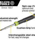 14-In-1 Electronic Precision Screwdriver Kit with 8 Tips Slotted Phillips and Tamperproof Torx Bits and 6 Nut Drivers Premium Spin Cap