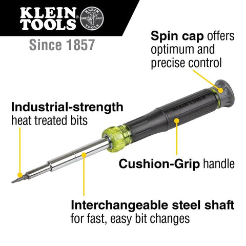 14-In-1 Electronic Precision Screwdriver Kit with 8 Tips Slotted Phillips and Tamperproof Torx Bits and 6 Nut Drivers Premium Spin Cap