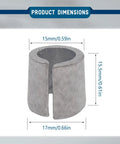 Universal Car Battery Terminal Shims 2 Pair Adapter Sleeves For Positive And Negative Posts Made From Heavy Duty Lead Alloy, dimensions shown: 15mm and 17mm.