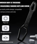 Two Pack Multi Functional Adjustable Wrench 6 Inch Universal Gear Style Self Adjusting Spanner with bolt and nut