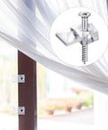 Close-up of 20 Pack Mirror Clips Kit for Wall Mounts And Cabinet Doors With 6mm Glass, showing detailed screw and fastener installation.