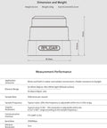 Dimensions and specs of Budget Friendly 360 Degree RPLIDAR S1 TOF Lidar Sensor With 40 Meter Range for obstacle avoidance and navigation