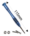 Aluminum Turnbuckle Pull Rod And Steering Linkage Set For One Fourteenth Scale RC Car Buggy With Screwdriver, CNC Machined Servo Link Rod Ends And Arm Tie Rods, Compatible With WLtoys 144001 Black, 115mm blue aluminum rod with screws and nuts