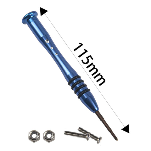 Aluminum Turnbuckle Pull Rod And Steering Linkage Set For One Fourteenth Scale RC Car Buggy With Screwdriver, CNC Machined Servo Link Rod Ends And Arm Tie Rods, Compatible With WLtoys 144001 Black, 115mm blue aluminum rod with screws and nuts
