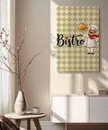 Vintage Cook Canvas Wall Art Print For Kitchen And Home Decor, Cozy Plaid Kitchen Artwork Ready To Hang, 32x16 Inches