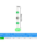 Top Shelf Hella Reliable Waterproof Heat Shrink Solder Seal Butt Wire Connectors 18 To 16 Awg Green Marine Rv Automotive Electrical Terminals 100 Piece Box close-up of green connector dimensions