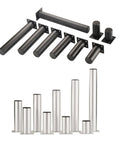 Aluminum Adjustable Furniture Legs 4 Pack, Heavy Duty TV Stand Cabinet Feet, multiple sizes in black and silver