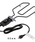 1650W Universal Electric Smoker Heating Element with Adjustable Thermostat Controller for Most Smokers and Grills Replacement Part