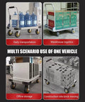 Heavy Duty Folding Cart With Wheels And Handle For Easy Haul And No Sweat Transport Durable Platform Cart Built To Last 90 By 60 Cm Portable Flatbed Cart For Moving Goods And Equipment No Fuss Heavy Lifting used for various tasks