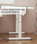 Ergonomic Hand Crank Standing Desk With Smooth Height Adjustment For Home Office And Versatile Workspace Compact 31.5 By 23.6 Inches Natural Wood Finish with carbon steel table legs.