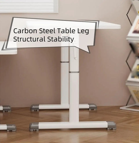 Ergonomic Hand Crank Standing Desk With Smooth Height Adjustment For Home Office And Versatile Workspace Compact 31.5 By 23.6 Inches Natural Wood Finish with carbon steel table legs.