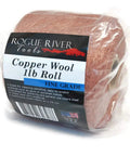 Product label of Copper Wool 1 Pound Roll Fine Grade for Polishing and Cleaning Delicate Surfaces showing package details.