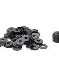 Heavy Duty M3 Flat Washers 100 Pc Set With 3mm ID 12mm OD 1mm Thick Black Large Fender Gasket Grade 8 Carbon Steel Fits M3 Bolts