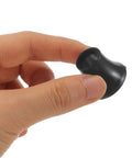 Top Shelf Black Plastic Umbrella Tip Protector Caps For Long Handle Canes And Patio Parasols shown in hand, durable polymer material.