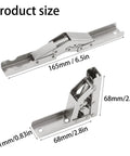 Rock Solid Nickel Plated Hidden Hinges For Cabinet Doors And Shelves Built Tough As Nails With Smooth Swing Operation Easy No Drill Install Heavy Duty Furniture Hardware 10 Pack size dimensions displayed.