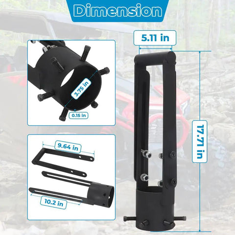 Six Hole CV Axle Puller Tool dimensions for UTV and ATV heavy duty bearing puller with beefy grip showcasing measurements