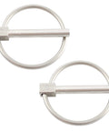 Heavy Duty Lynch Pin Set Two Pack 3/16 Inch By 1-1/4 Inch 304 Stainless Steel Lynch Pins With Ring, front view