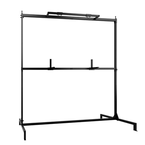 Heavy Duty Archery Target Stand For Bag Targets Foam Blocks Cubes And Paper Targets, sturdy black metal frame, adjustable height.