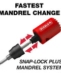 Diablo 4-inch bi-metal hole saw with Snap-Lock Plus mandrel (exploded view)