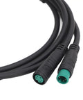 Electric Scooter Motor Cables Waterproof Copper Core Wiring Harness Replacement with green connectors and black cables
