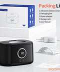 Powerful 20 Oz Ultrasonic Cleaner With 47kHz Frequency, 5 Cleaning Modes And UV Light, shown with accessories and packaging