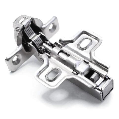 Close-up of Soft Close Door Stay Hinges Two Piece Set 25mm Small Furniture Hinge With Dampers For Kitchen Cabinets And Cupboards Stainless Steel Quiet