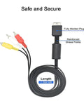 PS2 Slim 70000 Power Adapter Charger Kit With AV Cable, AC Cable And AV Cord Bundle showing AV cable and connection points