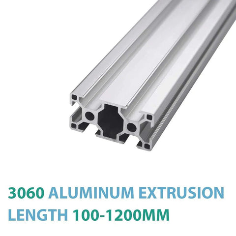 Top Shelf 3060 Aluminum Profile Extrusion 30 By 60mm Anodized Linear Guide Rail 1000mm Long close-up view of profile.