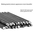 Pro Grade Jewelry Making Kit With Anvil Chisel Set for Carving Engraving and Texture Art showing steel punches