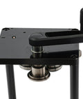 Top Shelf Manual Jar Sealer For 55Mm Soda Pots With Heavy Steel Build And Smooth Rotary Winder close-up of hand crank and base.