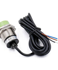 M30 Inductive Proximity Sensor Switch PR30 15DN cylindrical detector with 15mm sensing distance, DC 12-24V three-wire NPN NO output