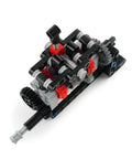 4 Speed Gearbox DIY Transmission Kit For Power Functions Building Blocks MOC Style Brick Set with visible gears and connectors