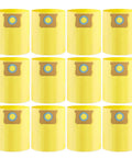12 Pack 10 To 14 Gallon Vacuum Bags For Wet Dry Vacuums Compatible With Type I And Type F Models 90672 Yellow Front View