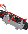 Check Out This Sick CNC Metal RC Dual Motor Winch For Your Truck with red and black wiring, suitable for 1/10 and 1/8 scale models.