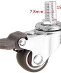 Premium Silent Tpe Furniture Casters Featuring Universal Swivel Brakes And Slick One Inch Rollers For Easy Diy Swap Tough As Nails Sixty Kilogram Capacity Zero Noise Smooth Cruise Heavy Duty Replacement Parts with a swivel brake and steel mounting.