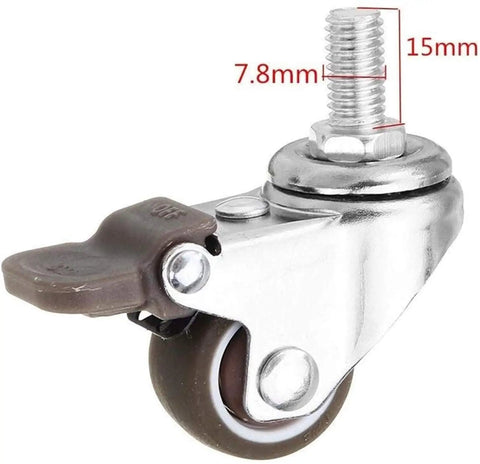 Premium Silent Tpe Furniture Casters Featuring Universal Swivel Brakes And Slick One Inch Rollers For Easy Diy Swap Tough As Nails Sixty Kilogram Capacity Zero Noise Smooth Cruise Heavy Duty Replacement Parts with a swivel brake and steel mounting.