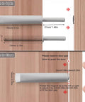 Diagram of Push To Open Cabinet Latch Set 8 Pack Magnetic Push Latches and Locks for Hidden Doors and Drawers installation