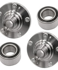 Beefy front wheel hub and bearing set for Hyundai Kona, a direct fit replacement, built to last premium grade, showcasing durability and precision.