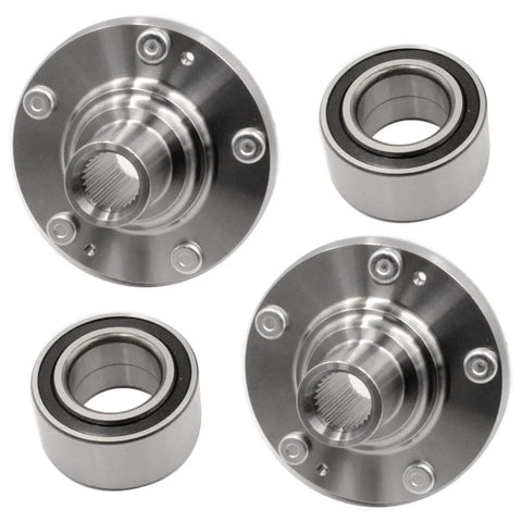 Beefy front wheel hub and bearing set for Hyundai Kona, a direct fit replacement, built to last premium grade, showcasing durability and precision.