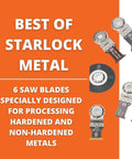Best Of ECut Starlock Metal Saw Blade Set 6 Piece Kit For Precision Cuts In Hardened And Non Hardened Metals Compatible